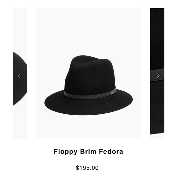 rag & bone Accessories - Rag and bone black wool floppy brim hat fedora M